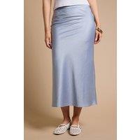 Dorothy Perkins Women's Relaxed Bias Skirt in Denim-Blue | Size: 10