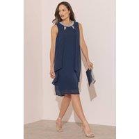 Klass. Women's Embellished Sleeveless Dress in Midnight | Size: 10