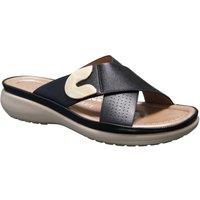 IVACHY Women's Fashion Sliders Slippers Memory Foam Indoor Outdoor Flip Flops in Black | Size: 5