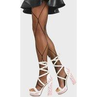 Lamoda Women's Blow Ya Mind Platform Sandals White PU - Chunky Gothic High Heels | Size: 6