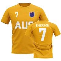 Australia Women's Womens Brett Emerton Country Code Hero T-Shirt in Amber | Size: XL