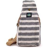 KDMD Women's Natural Cotton Black & White Crossbody Bag -, Adjustable Strap