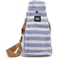 KDMD Women's Natural Cotton Body Cross Bag - Blue & White, , Adjustable Strap