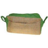 KDMD Women's Jute Toiletry & Gift Bag - Natural, Durable, Travel-Ready in Green
