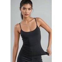 Busem Women's Fitted U Collar Knitted Tank Top in Black | Size: Large