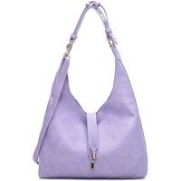 Fontanella Fashion Women's Donna PU Leather Hobo Shoulder Bag in Lilac
