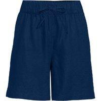 Lands' End Women's Pull On Linen Shorts in Navy | Size: 8