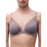 Chantelle Women's Norah Chic Plunge T-Shirt Bra in Grey | Size: 36B