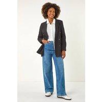 Roman Women's Double Breasted Collar & Revere Jacket in Black | Size: 12