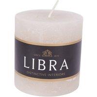 The Libra Company Natural Rustica Pillar Candle - Paraffin Wax - L7 x W7 x H7 cm - Ivory