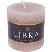 The Libra Company Rustica Pillar Candle - Paraffin Wax - L7 x W7 x H7 cm - Taupe