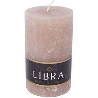 The Libra Company Rustica Pillar Candle - Paraffin Wax - L7 x W7 x H12 cm - Taupe