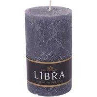 The Libra Company Dark Pewter Rustica Pillar Candle - Paraffin Wax - L7xW7xH12 cm - Grey