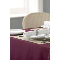 Vision Polyester Plain Circular Tablecloths in Burgundy | Size: 132 cm