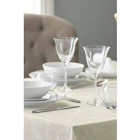 Vision Polyester Ivy Leaf Circular Tablecloth in Ivory | Size: 224 cm