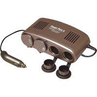 St Helens 4 Way Cigar Socket Adaptor in Grey