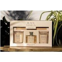 Marco Paul Black Vanilla Scented Candle Set with Reed Diffuser in Cream | Size: 1 Pack