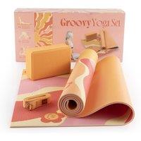Myga Printed Yoga Set - Gumamela Blossom in Orange