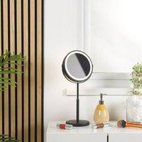 HOME LUXE INTERIOR Beldray 7" Telescopic LED Makeup Mirror - Black with 3X Magnification
