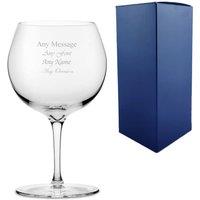 Uniqueful Personalised Engraved Vintage Gin & Tonic Gin Balloon Birthday Gift in Clear