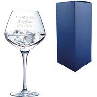 Uniqueful Personalised Engraved Crystal Gin Glass Sublym 600ml Glass Birthday in Clear
