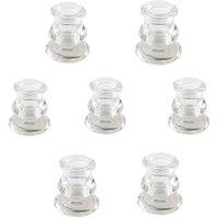 Marco Paul Set of 7 Glass Candle Holder Tapered Candle Tabletop Centrepeice in Clear