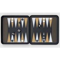 Suck UK Compact Magnetic Backgammon Set with Carry Pouch in Black