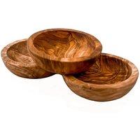 Selbrae House Olive Wood Dipping Bowls - Set of 3 in Natural