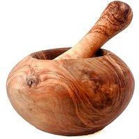 Selbrae House Olive Wood Pestle & Mortar Set - Small in Tan