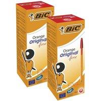 Bic Orange Ball Pen Fine Red Pk20 - 2 Packs