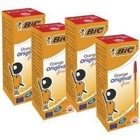 Bic Orange Ball Pen Fine Red Pk20 - 4 Packs