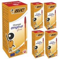 Bic Orange Ball Pen Fine Red Pk20 - 5 Packs