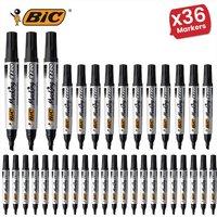 Bic 2300 Permanent Black Chisel Tip Marker - Single Pen 36 Packs