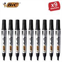 Bic 2300 Permanent Black Chisel Tip Marker - Single Pen 9 Packs