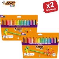 Bic Kid Couleur Washable Water-Based Felt Tip Pen Assorted - 2 Packs