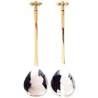 Selbrae House Bee Salad Server Set in Silver