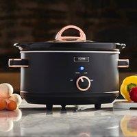 Cooks Professional 3.5L Slow Cooker with Glass Lid & Removable Bowl in Jet Black