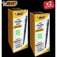 Bic Pocket Permanent Black Bullet Tip Marker (Pack of 12) 8209021 - 2 Packs