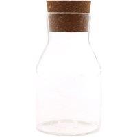 KDMD Cottage Cork Glass Jar - Clear 15cm for Dry Foods & Snacks