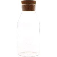 KDMD Cottage Cork Glass Jar - 20cm Clear Storage & Decor Container