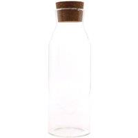 KDMD Cottage Cork Glass Jar - 25cm Clear Storage & Decor Container