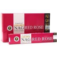 KDMD Golden Nag Red Rose Incense Sticks - Romantic, Relaxing, Long-Lasting