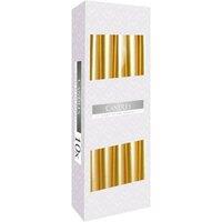 KDMD Gold Taper Candle - Elegant Metallic Finish for Decor & Ambiance