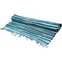 KDMD Premium Aqua Blue Rag Rug 50x90cm - Soft, Stylish & Versatile | Size: Medium