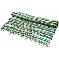KDMD Premium Natural Green Rag Rug 50x90cm for Kitchen & Decor | Size: Medium