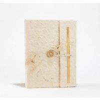 KDMD Med Lokta Mixed Flowers Notebook 15x12cm - 45 Pages, Unique Gift in Off-White | Size: 15x12 cm