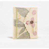 KDMD Bougainvillea Handmade Lokta Notebook 15x12cm, 45 Pages in Off-White | Size: 15x12 cm