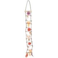 KDMD Decorative Shell Ladder - Coastal Home Decor with Colorful Sea Shells