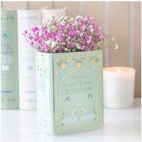 KDMD Green Book-Shaped Ceramic Vase for Flowers & Decor - 600ml