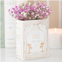 KDMD White Book-Shaped Ceramic Vase - Elegant Home Decor for Book Lovers